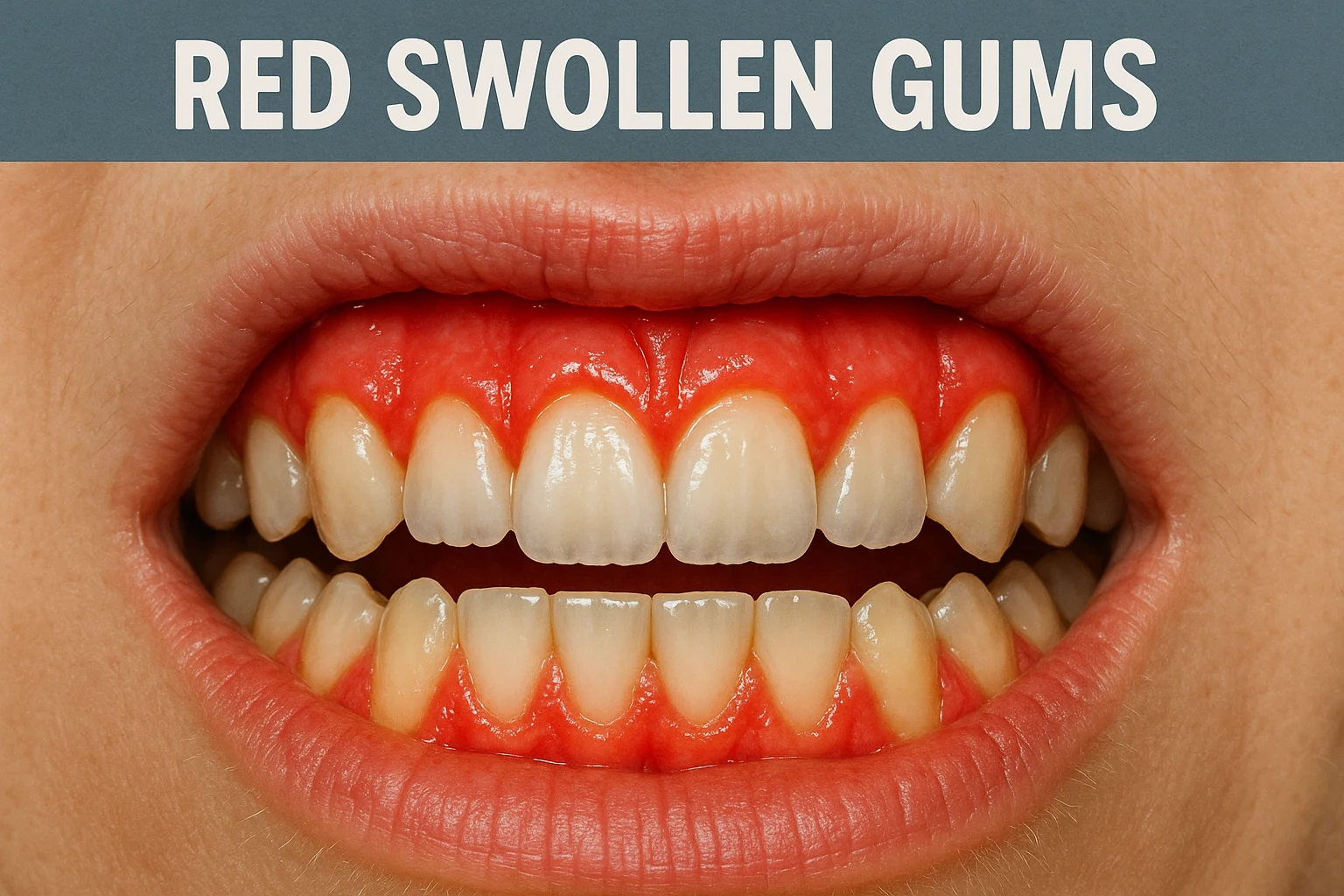 Red Swollen Gums early gum disease signs
