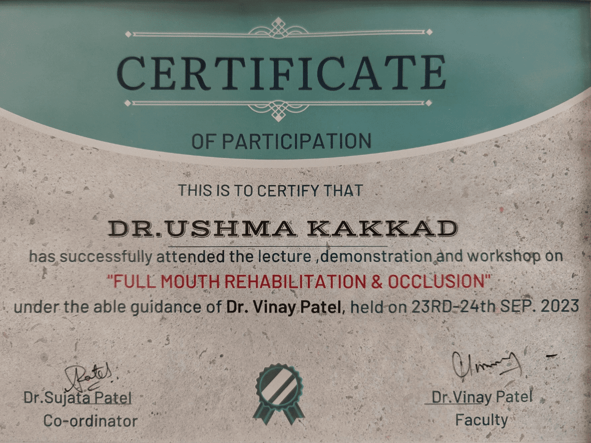 FULL MOUTH REHABILITATION & OCCLUSION Certified doctor in surat