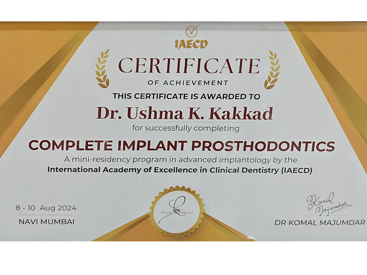 International certified implant dentist Surat