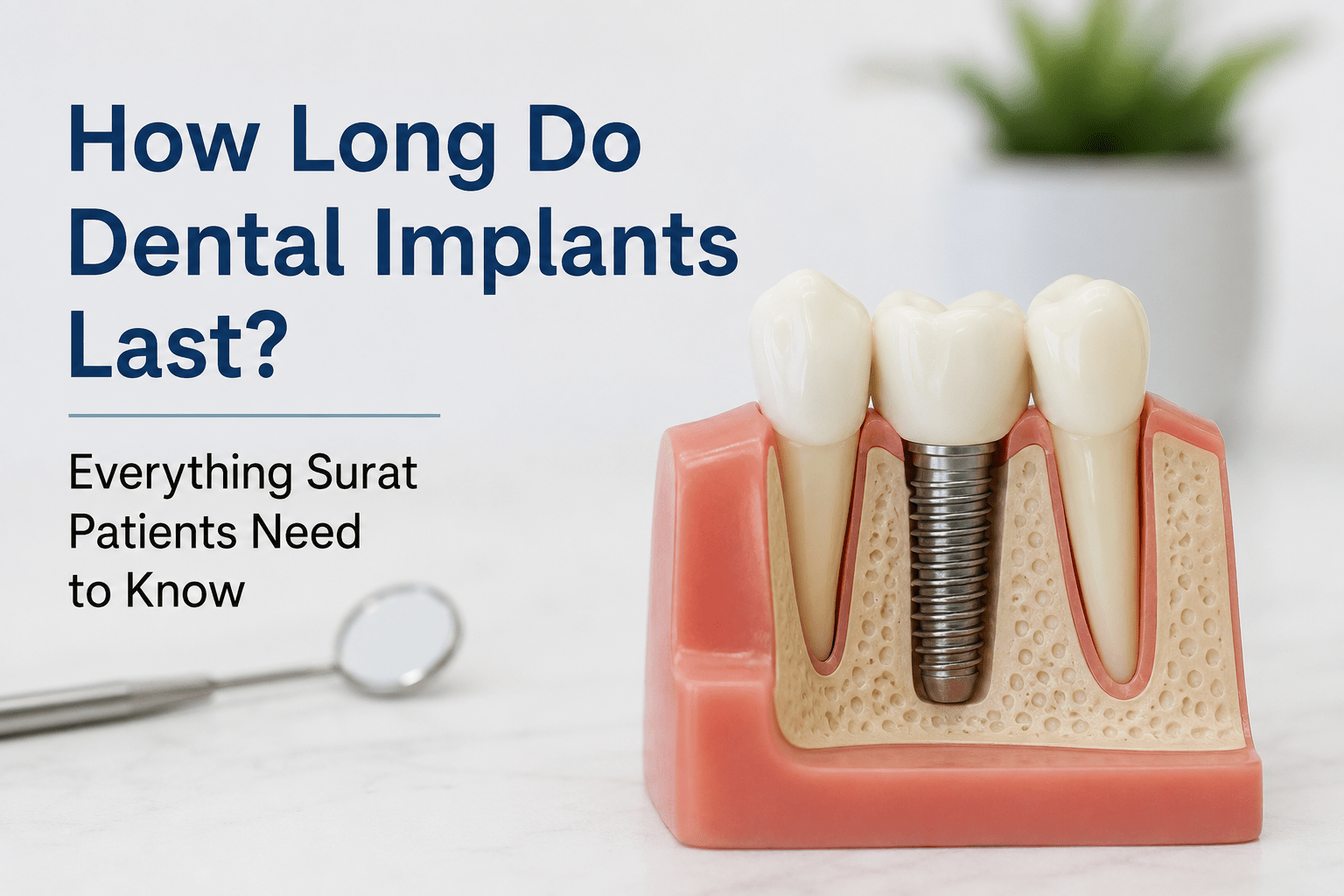 how long do dental implants last Surat