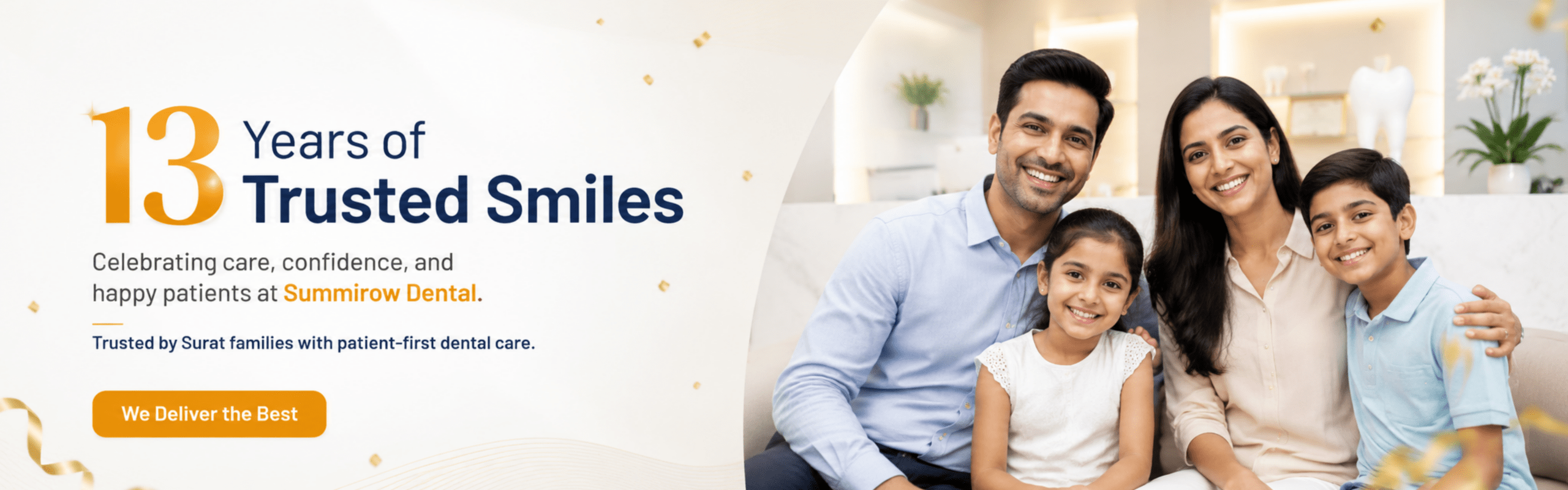 Summirow Dental celebrating 13 years of trusted patient-first dental care in Surat