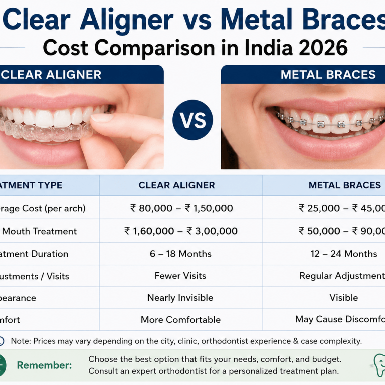 aligner vs braces cost India